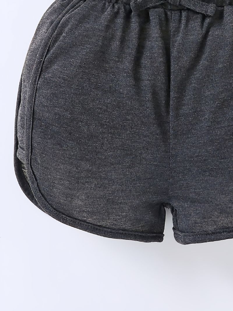 3 Stk Jenter Lett Casual Elastisk Midje Shorts Barneklær Til Sommeren