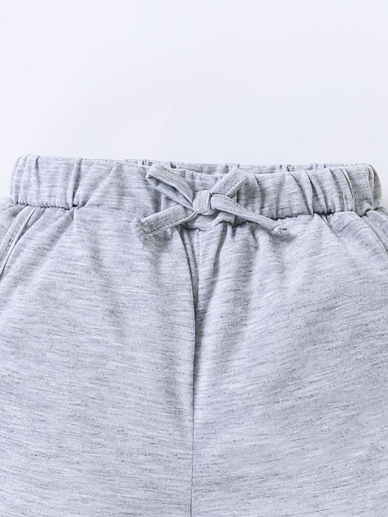 3 Stk Jenter Lett Casual Elastisk Midje Shorts Barneklær Til Sommeren