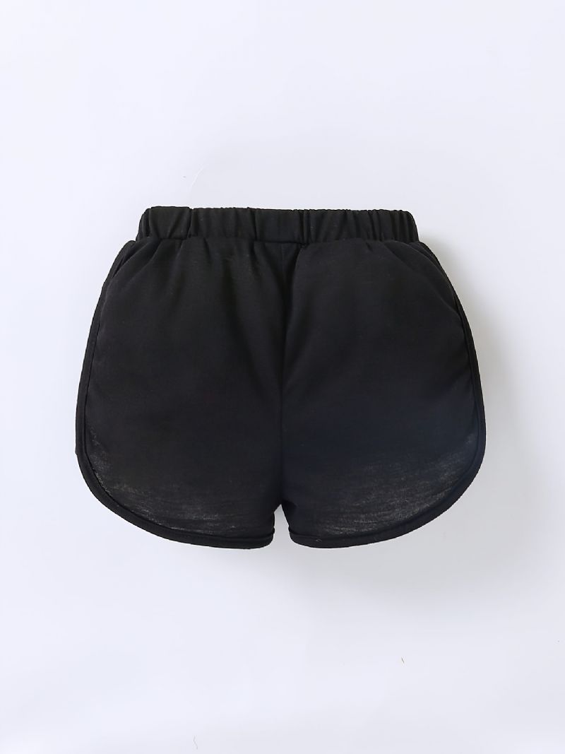 3 Stk Jenter Lett Casual Elastisk Midje Shorts Barneklær Til Sommeren