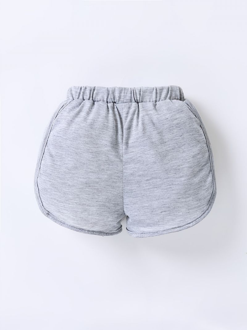 3 Stk Jenter Lett Casual Elastisk Midje Shorts Barneklær Til Sommeren