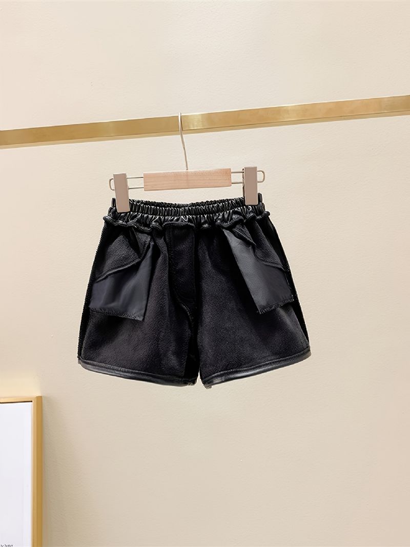 Skinnbukser For Jenter The New Autumn Winter Black Leather Shorts