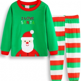 2 Stk Barn Christmas Cotton Langermet Pyjamassett