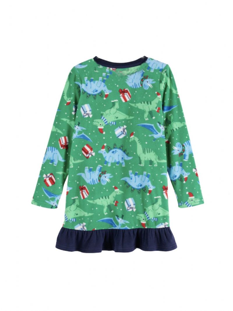 Crew Neck Pysjamassett Med Fawn Print For Baby Gutter Jenter Christmas