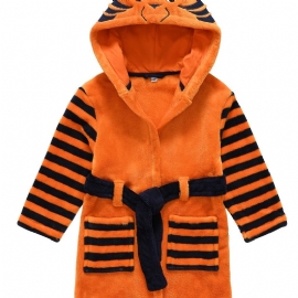 Guttebadekåpe Tigerformet Pyjamas Badekåpe