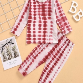 Toddler Tie Dye Multi Color Pyjamas Sleeve Pants Set