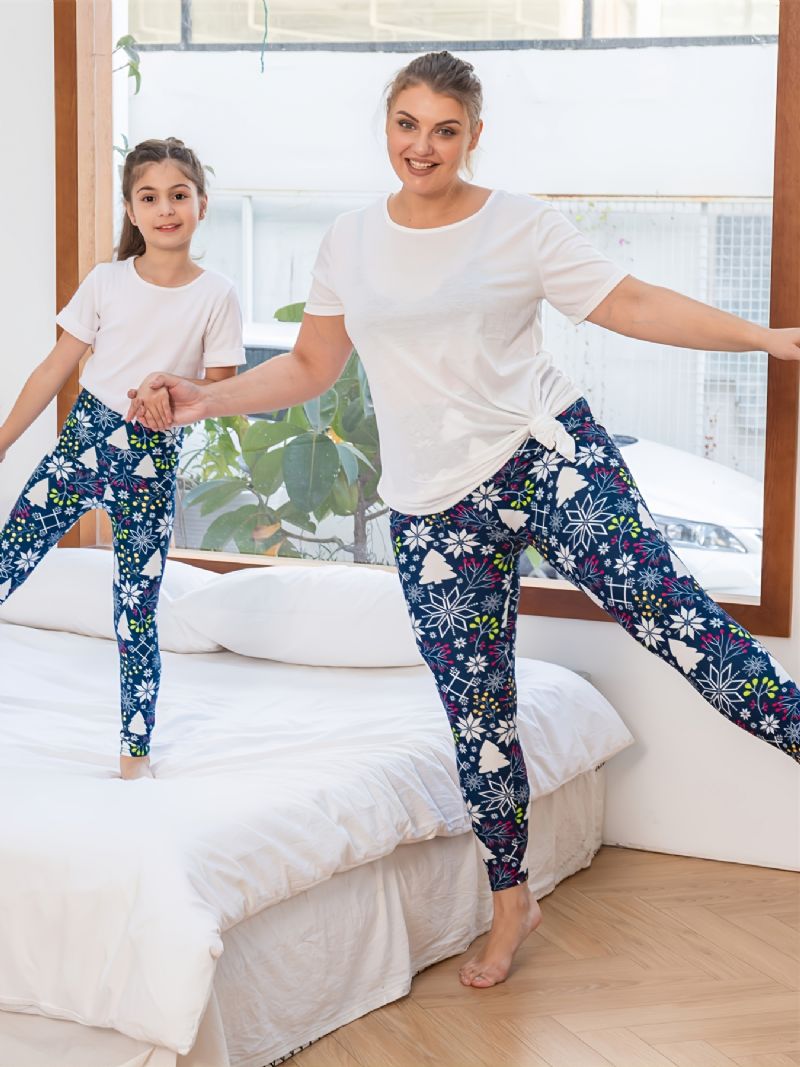 1 Stk Juleprintede Leggings