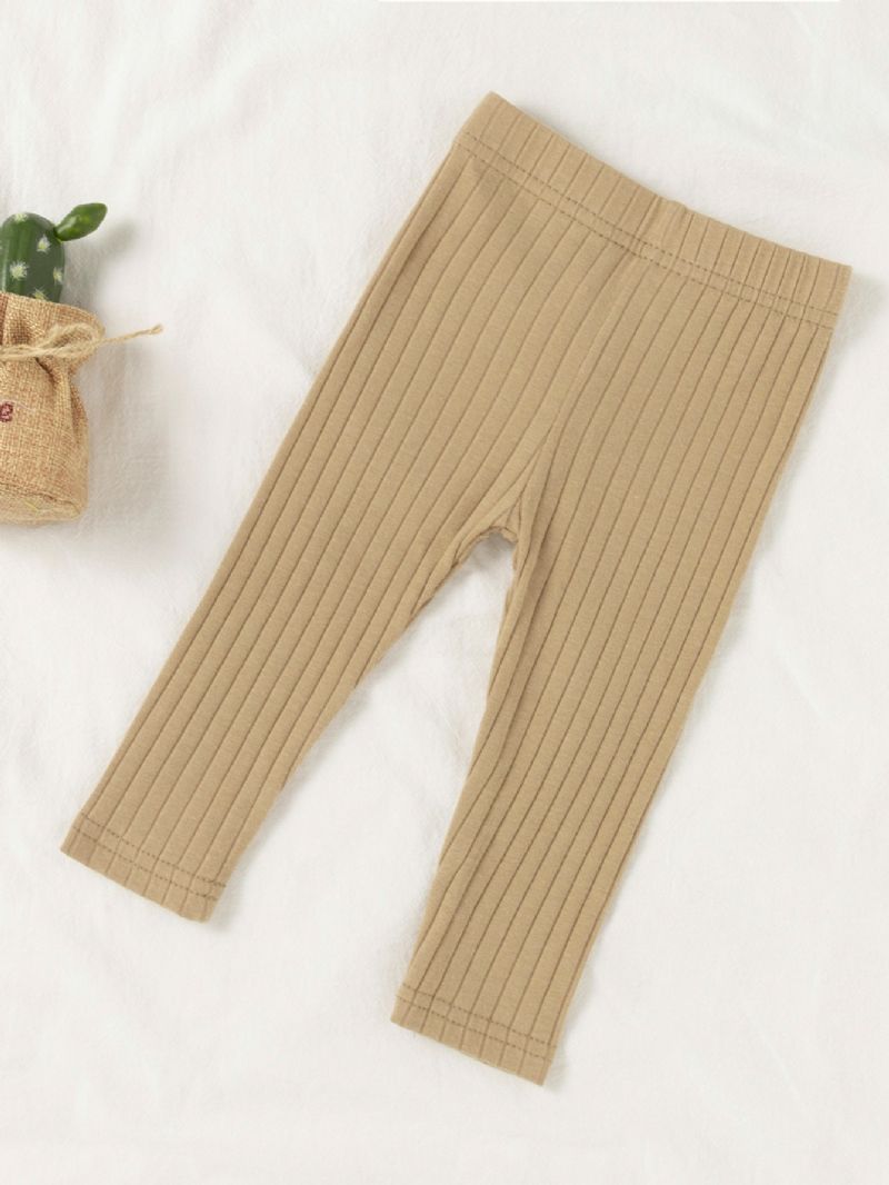 Baby 0-48 Måneder Solid Stripete Leggings