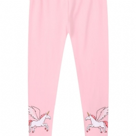 Baby Jenter Stretch Myke Leggings Unicorn Print Bukser Barneklær