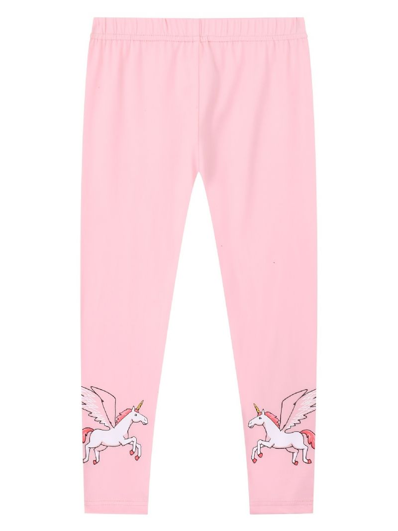 Baby Jenter Stretch Myke Leggings Unicorn Print Bukser Barneklær