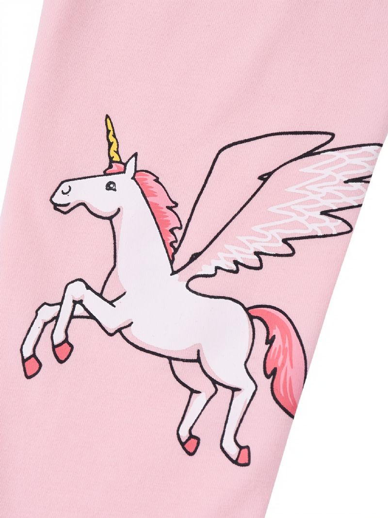 Baby Jenter Stretch Myke Leggings Unicorn Print Bukser Barneklær