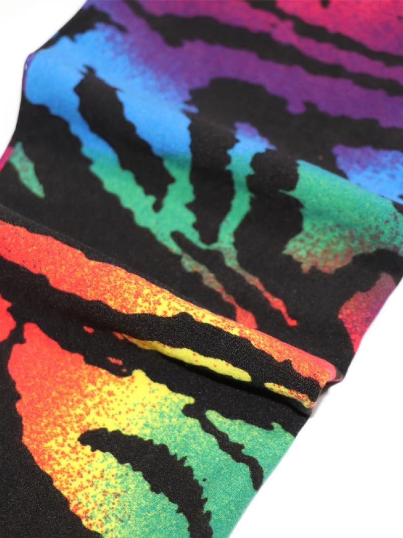 Barn Jenter Svart Rainbow Tie Dye Leggings Tie Dye Stretch Myke Bukser