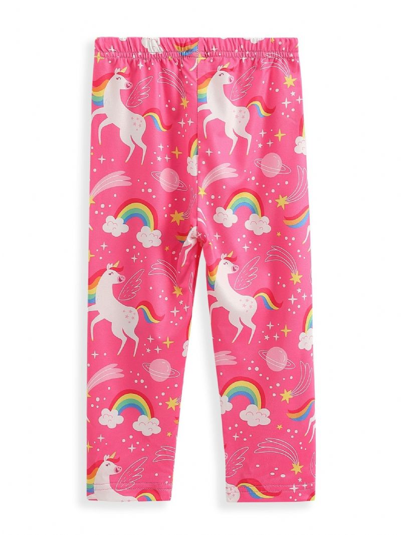 High Stretch Jenter Tegneserie Unicorn Leggings