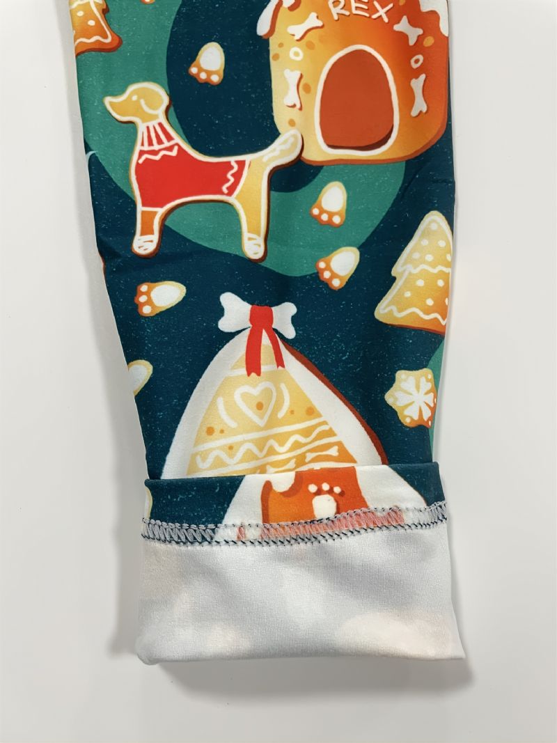 Høst Vinter Jenter Nyttår Jul Søt Printed Leggings