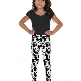 Jente Polyester High Stretch Leggings Med Panda Prints