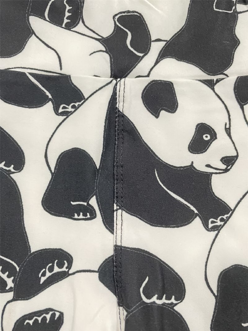 Jente Polyester High Stretch Leggings Med Panda Prints