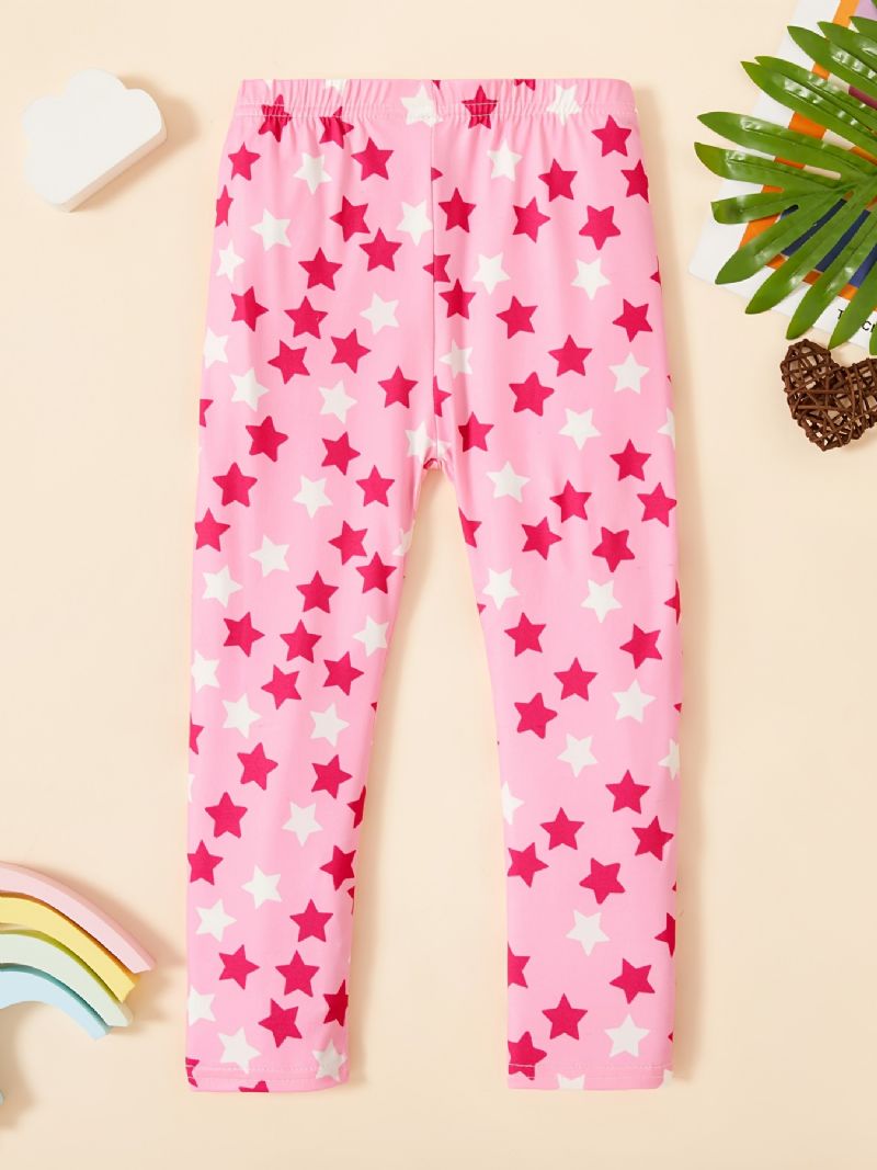 Jenter Polka Dot Mønster Leggings Elastisk Midje Stretch Bukser Baby Barneklær