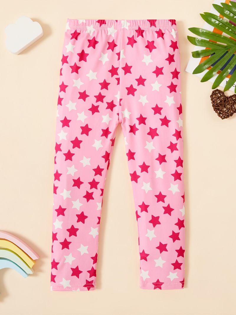 Jenter Polka Dot Mønster Leggings Elastisk Midje Stretch Bukser Baby Barneklær