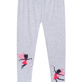 Jenter Stretch Myke Leggings Prinsesse Print Bukser Barneklær