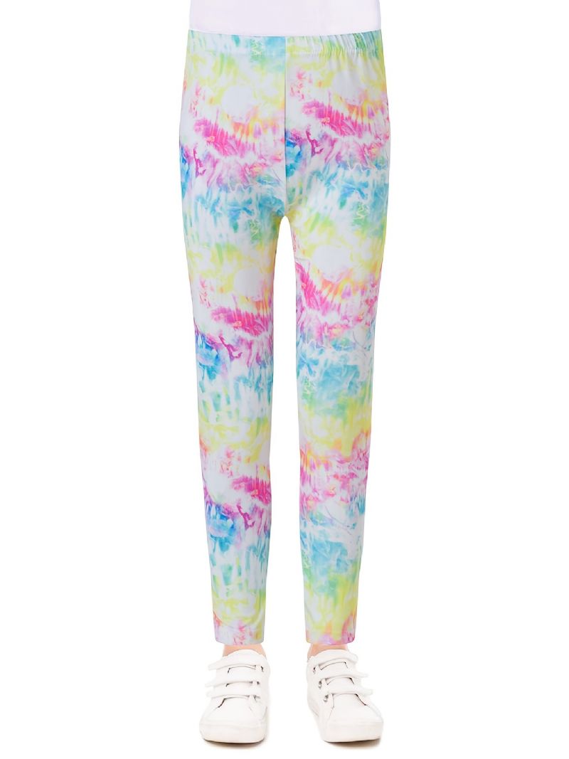 Jenter Tie Dye Printed Leggings Yoga Bukser Barneklær