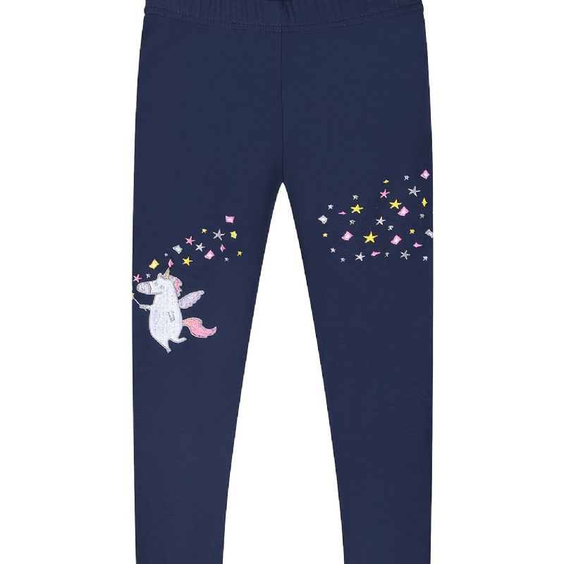 Jenter Unicorn Print Stretch Leggings Barneklær