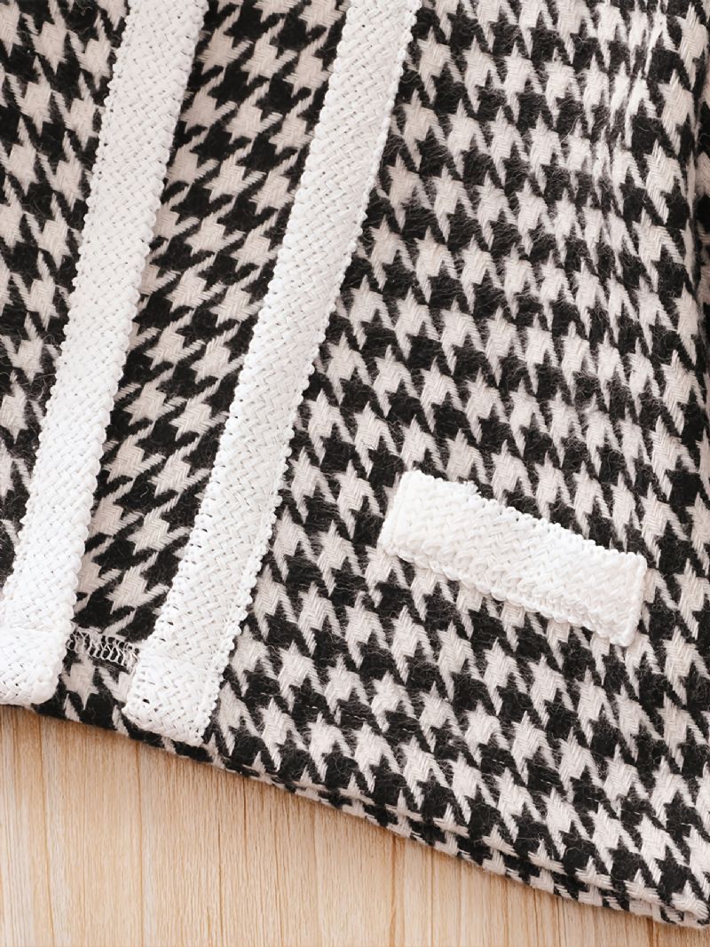 3 Stk Baby Cardigan Houndstooth Langermet Kjole