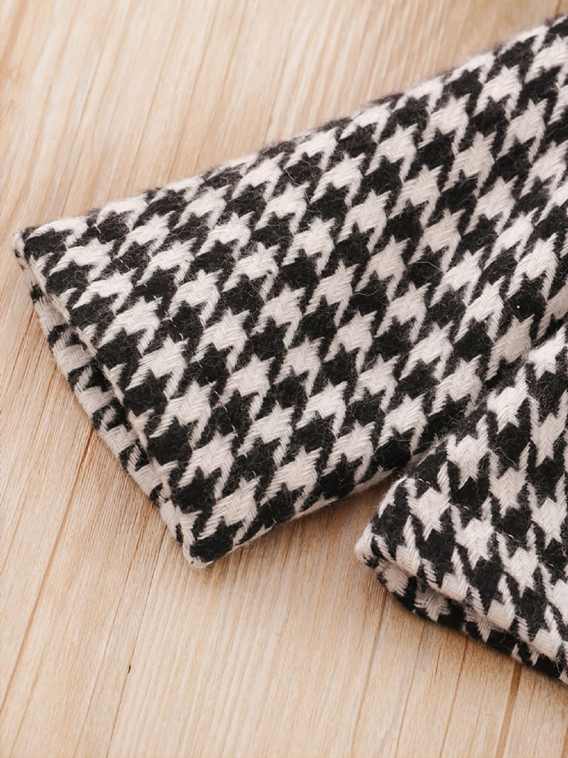 3 Stk Baby Cardigan Houndstooth Langermet Kjole