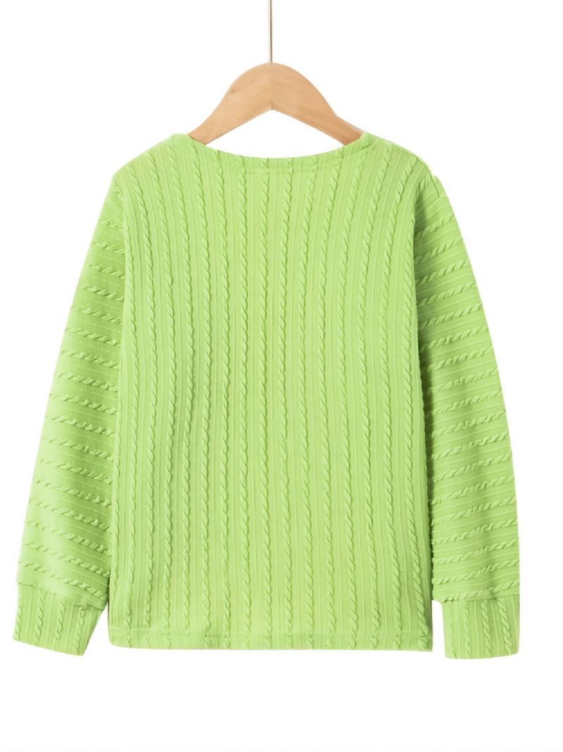 Jenter Green Twist Knit Long Sleeve Cardigan