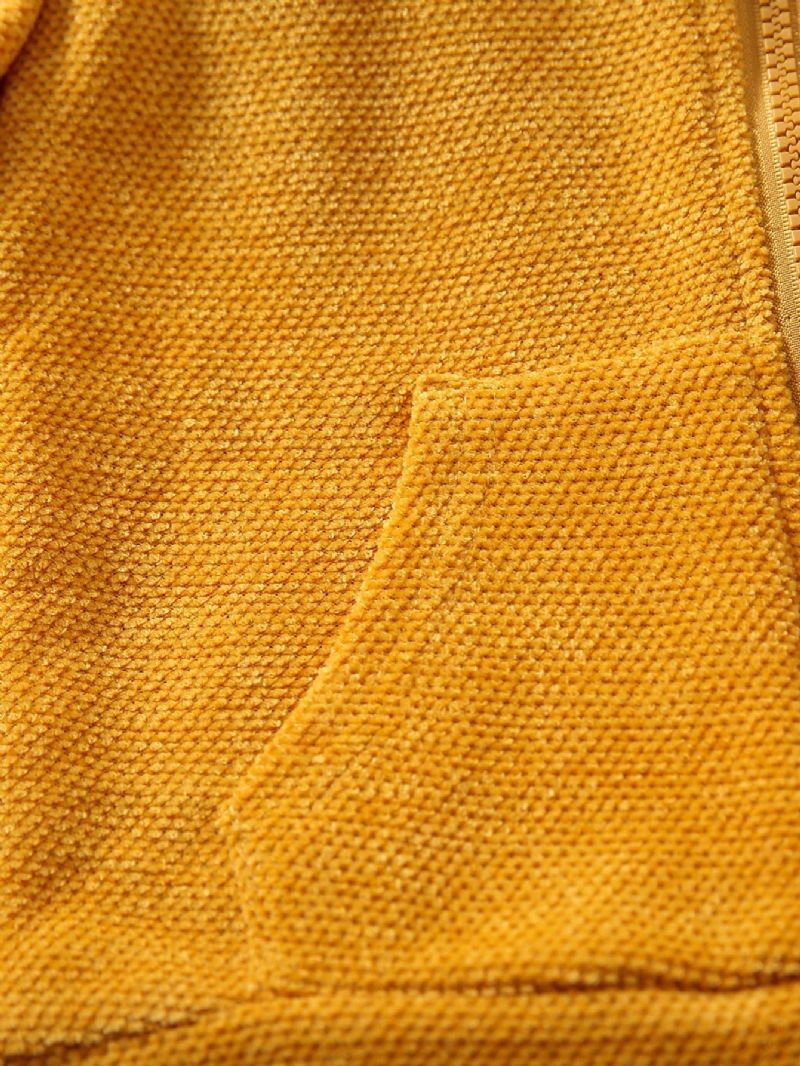 Småbarn Barn Solid Cardigan Langermet Kåpe