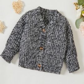 Unisex Baby Strikket Cardigan Thicken Thermal Genser For Vinter Klær