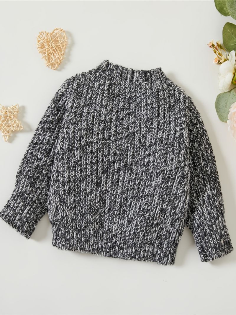 Unisex Baby Strikket Cardigan Thicken Thermal Genser For Vinter Klær