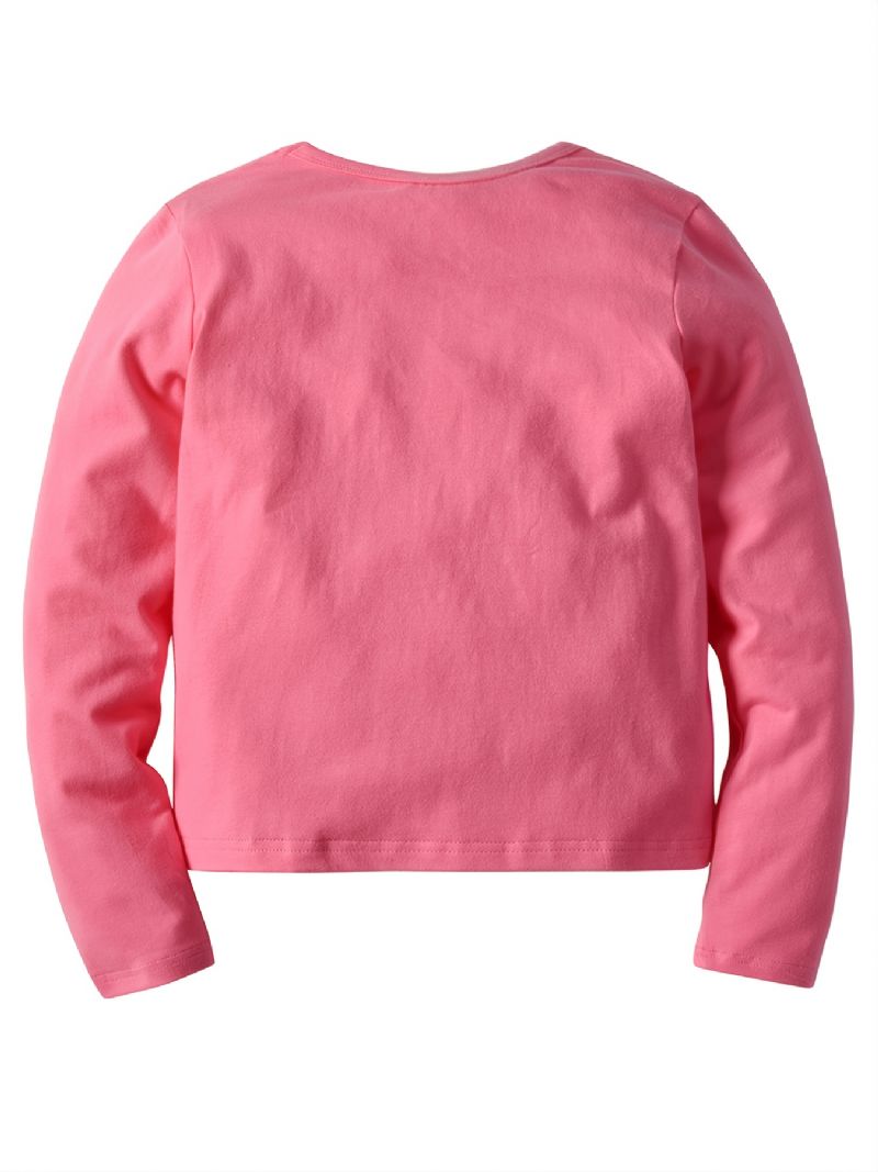 Høst Vinter Jenter 'casual Tegneserie Print Crew Neck Sweatshirt