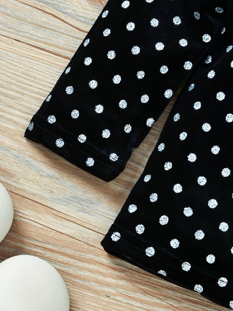 Jenter Casual Polka Dot Langermet Topp