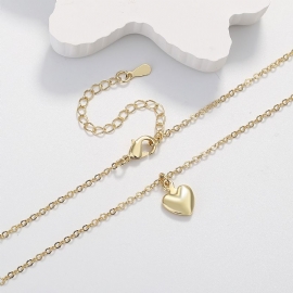 Heart Choker Halskjede Delikat Love Anheng Gylne Smykker For Kvinner Jenter