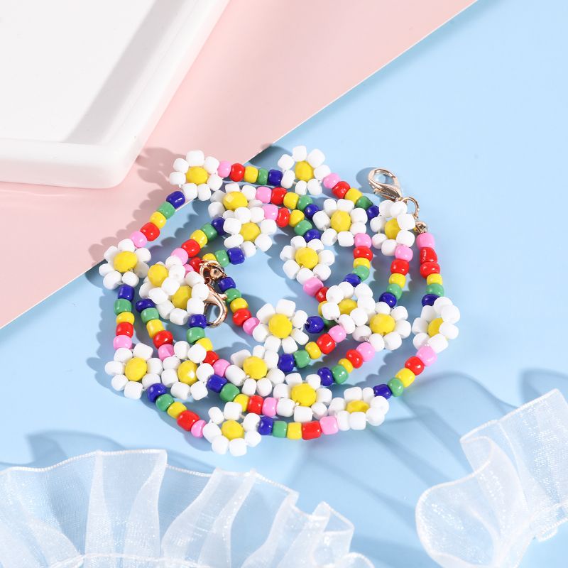 Makersland Barnas Daisy Flower Fargerike Perler Halskjede