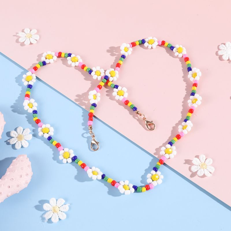 Makersland Barnas Daisy Flower Fargerike Perler Halskjede