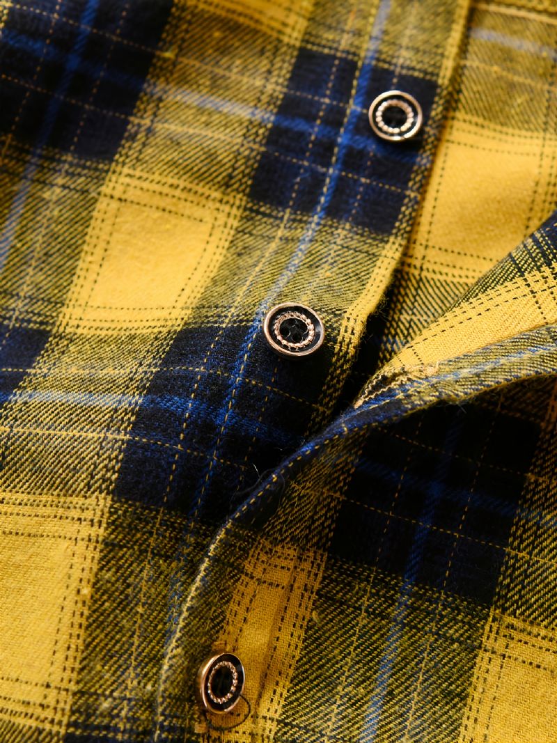 Gutteskjorter Uformelle Colorblock Rutete Skjorter