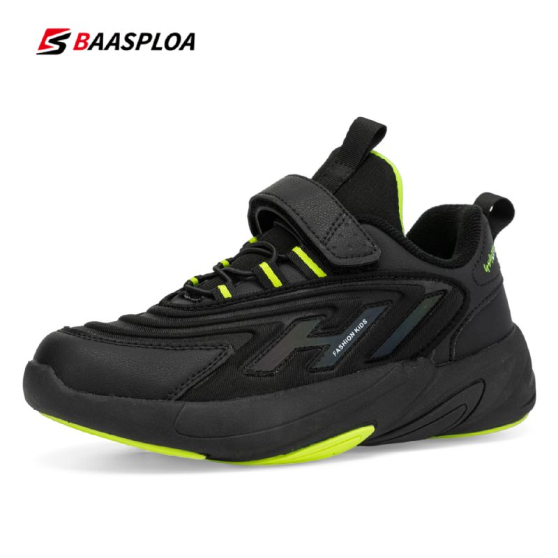 Baasploa Løpesko Barn Mesh Pustende Walking Sneakers Mote Tenis Sports Fottøy For Skole Gutter Jenter