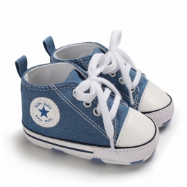 Baby's Star Soft Anti-slip High Top Canvas Denim Sko