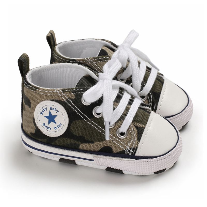 Baby's Star Soft Anti-slip High Top Canvas Denim Sko