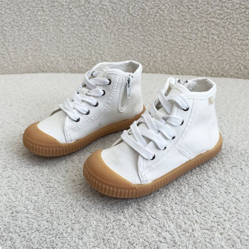 Unisex Solide Lerretssko Myksåle Anti-skli Pustende Sneakers For Gutter Jenter