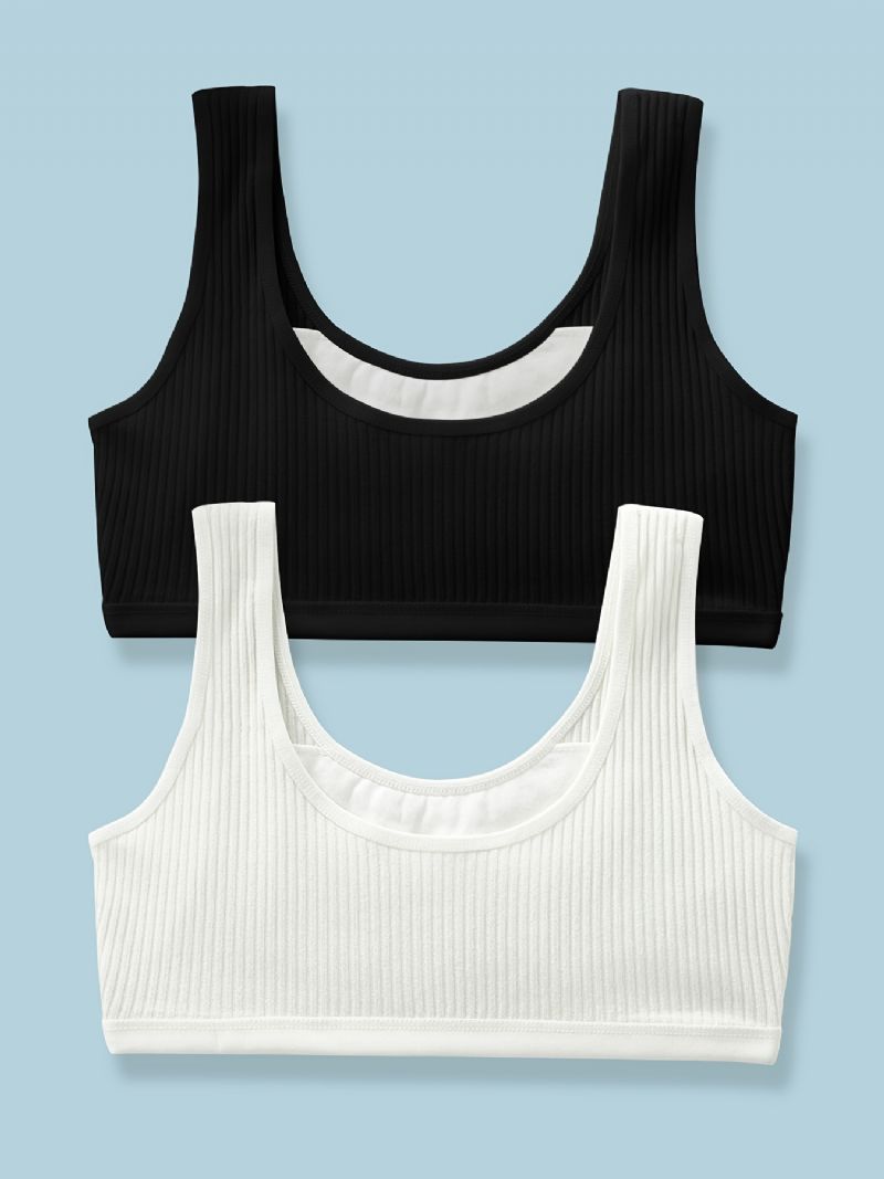 3 Stk Trenings-bh For Jenter Sømløs Stretchy Sports Bralette Ermeløse Crops Tank Tops Undertøy