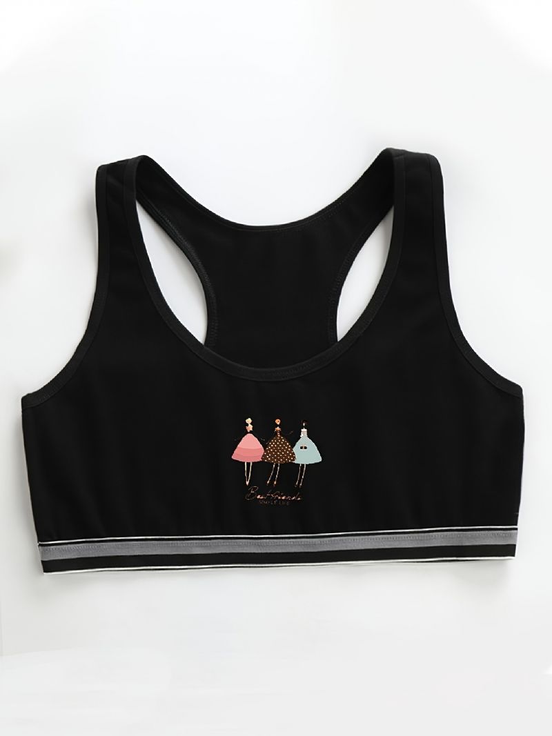 3 Stk Trenings-bh For Jenter Sømløs Stretchy Sports Bralette Ermeløse Crops Tank Tops Undertøy