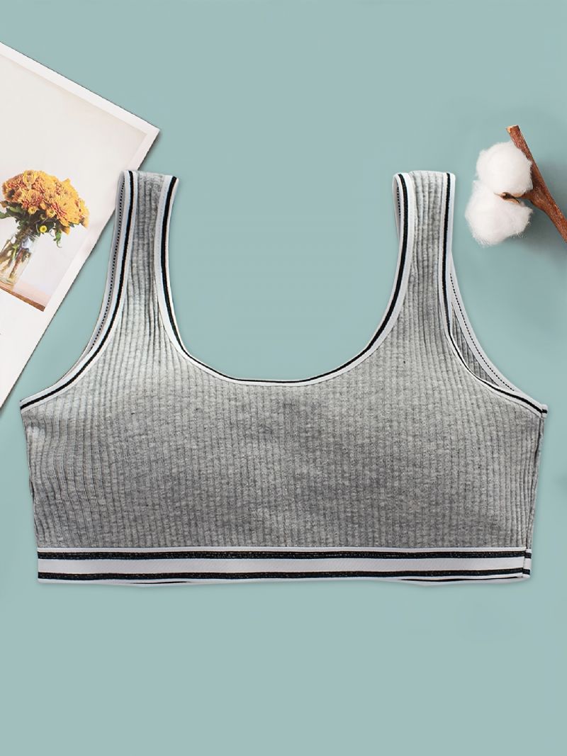 3 Stk Trenings-bh For Jenter Sømløs Stretchy Sports Bralette Ermeløse Crops Tank Tops Undertøy