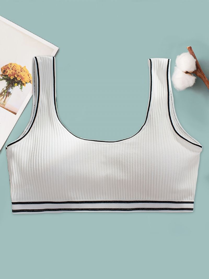 3 Stk Trenings-bh For Jenter Sømløs Stretchy Sports Bralette Ermeløse Crops Tank Tops Undertøy