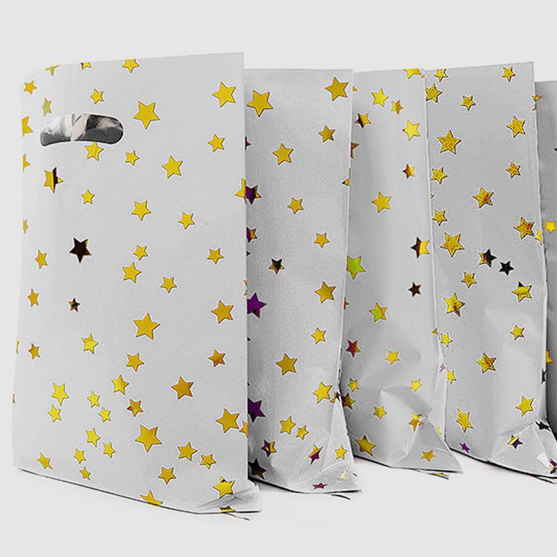 10 White Stars Tote Gaveposer For Barn Voksne Fest Godteposer Passer For Alle Slags Feriefester