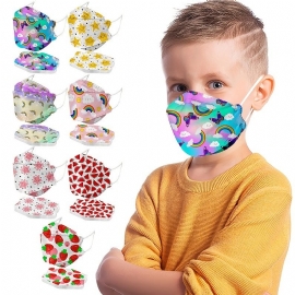 30pc Ansiktsmaske For Barn Cartoon Print Masks Of Face Protection Mask