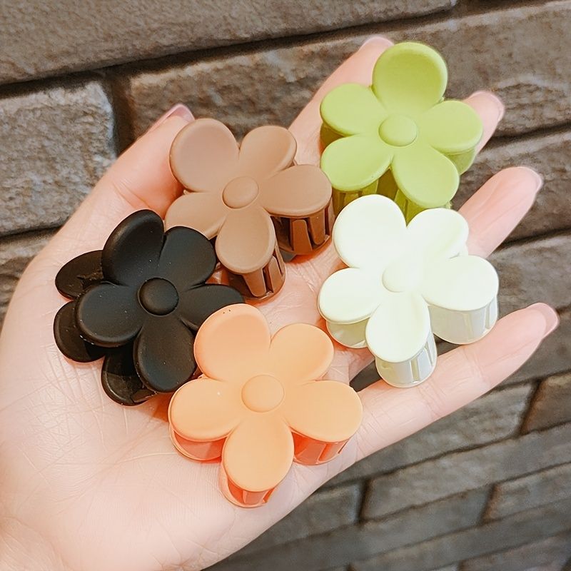 Blomsterhårklemmer Hårkloklemmer Store Hårkjeveklemmer For Kvinner Tykt Hår Sklisikkert Søtt Hårfangst Barrettes Kjeveklemmer For Jenter Hodeplagg Blomsterkloklemmer For Hår 5 Stk.