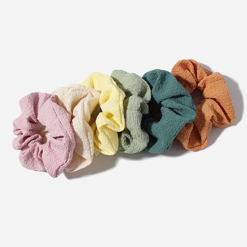 Hår Scrunchies Ensfarget Elastisk Hårbånd 12 Stk For Hårtilbehør For Dame Eller Jenter