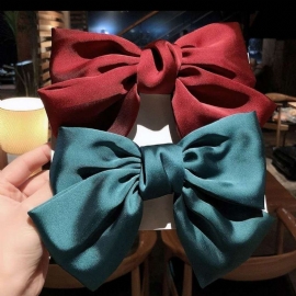 Hårstylingtilbehør Pannebånd For Kvinner Kloklips Imitert Silkehårbånd Scrunchies Sommerfuglhårklemmer Store Hårspenner For Tykt Hår Og Tynt Hår Hårtilbehør For Jenter