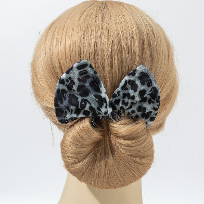 Leopard Basic Hår Pannebånd Jenter Hårtilbehør Magic Donut Wire Hair Bun Maker Clip Scrunchies For Hår